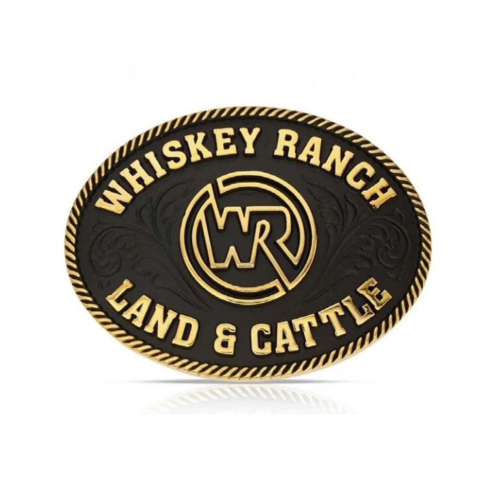 Montana Silversmiths Whiskey Ranch Land & Cattle Western Belt Buckle NEW NIB